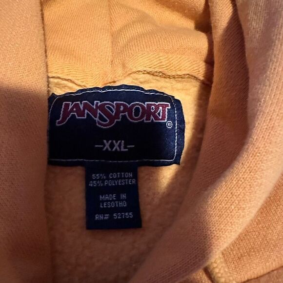 VTG Jansport Navy College Embroidered Hoodie Sweatshirt Pullover Men's Size XXL - Picture 5 of 9